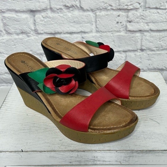 Patrizia By Spring Step Flowerette Wedge Sandals - Picture 5 of 15